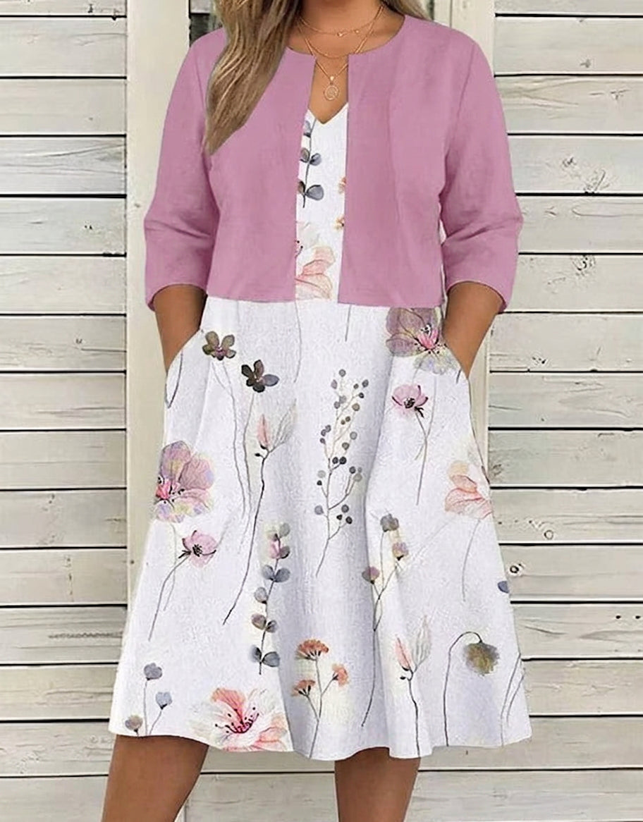 Zora - Blomsterkjole To-dels Sæt