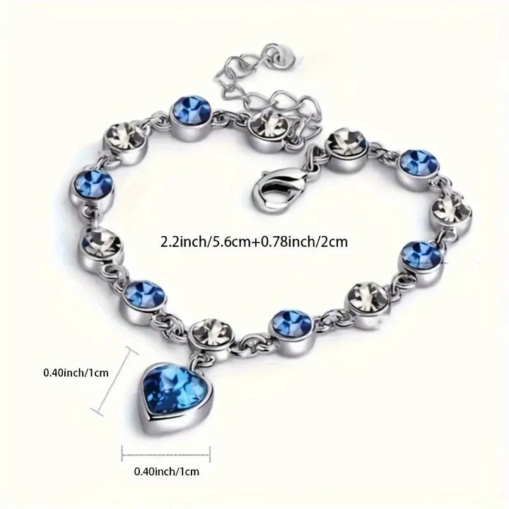 Heledd Heart Glow Armbånd | Hvidguld