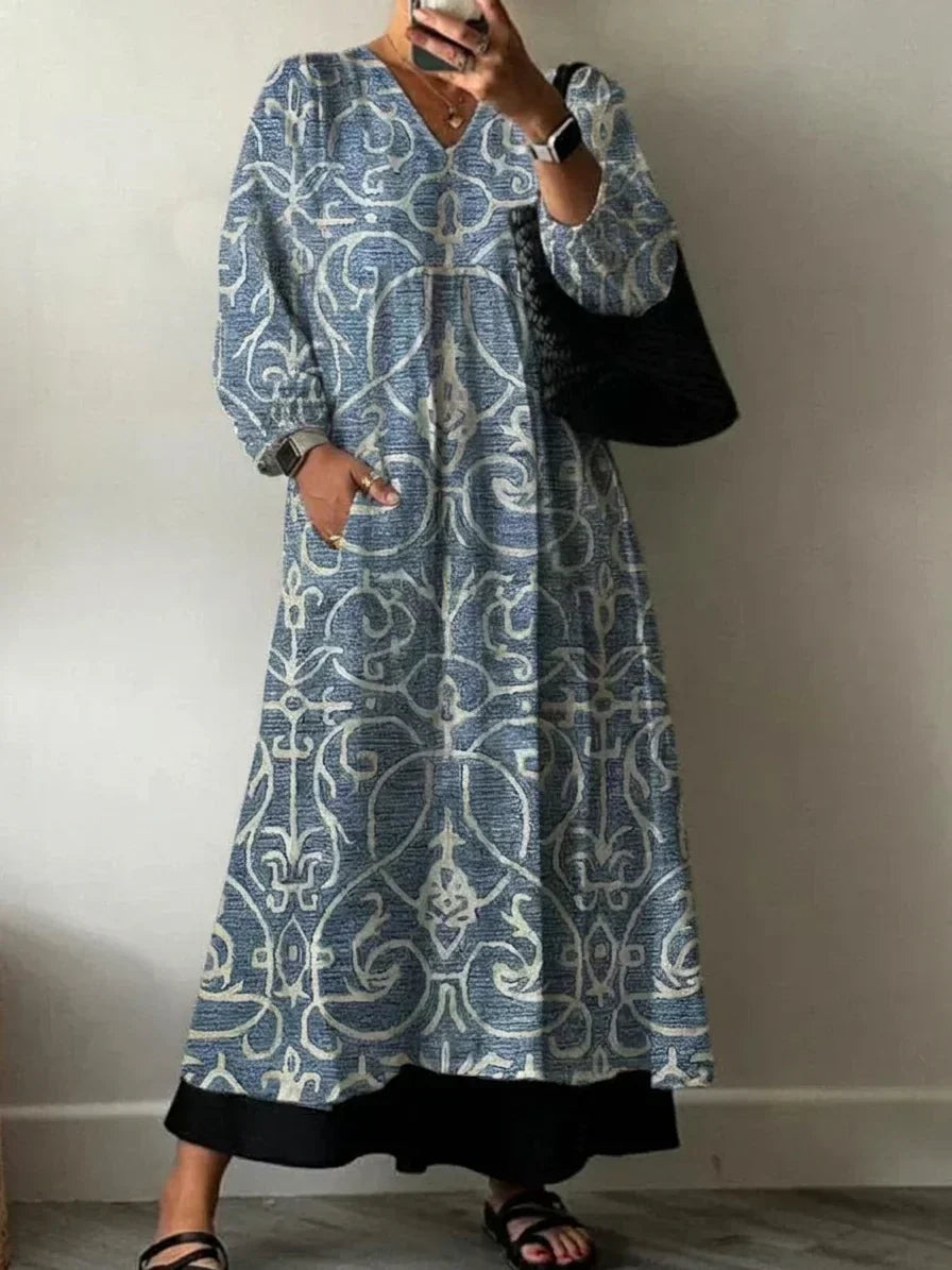 Elegant Kjole med Blomsterprint Lia