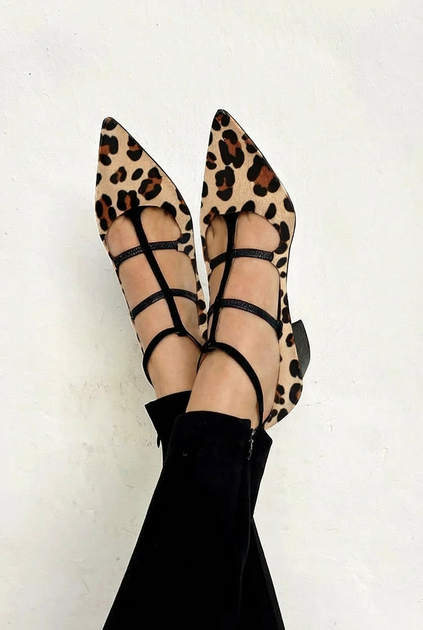 SUNNIVA PRINT BALLET FLATS MED REMME