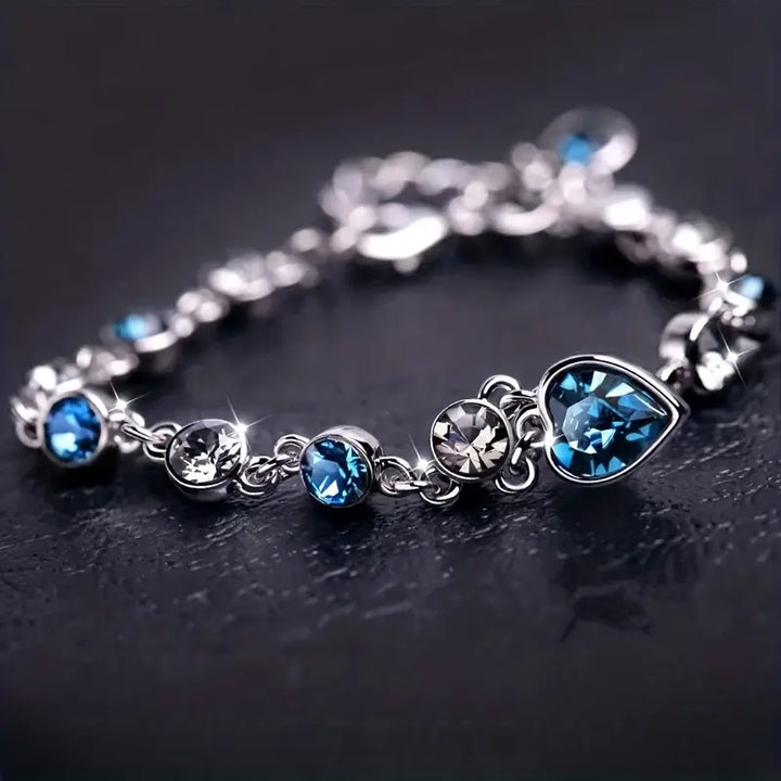 Heledd Heart Glow Armbånd | Hvidguld