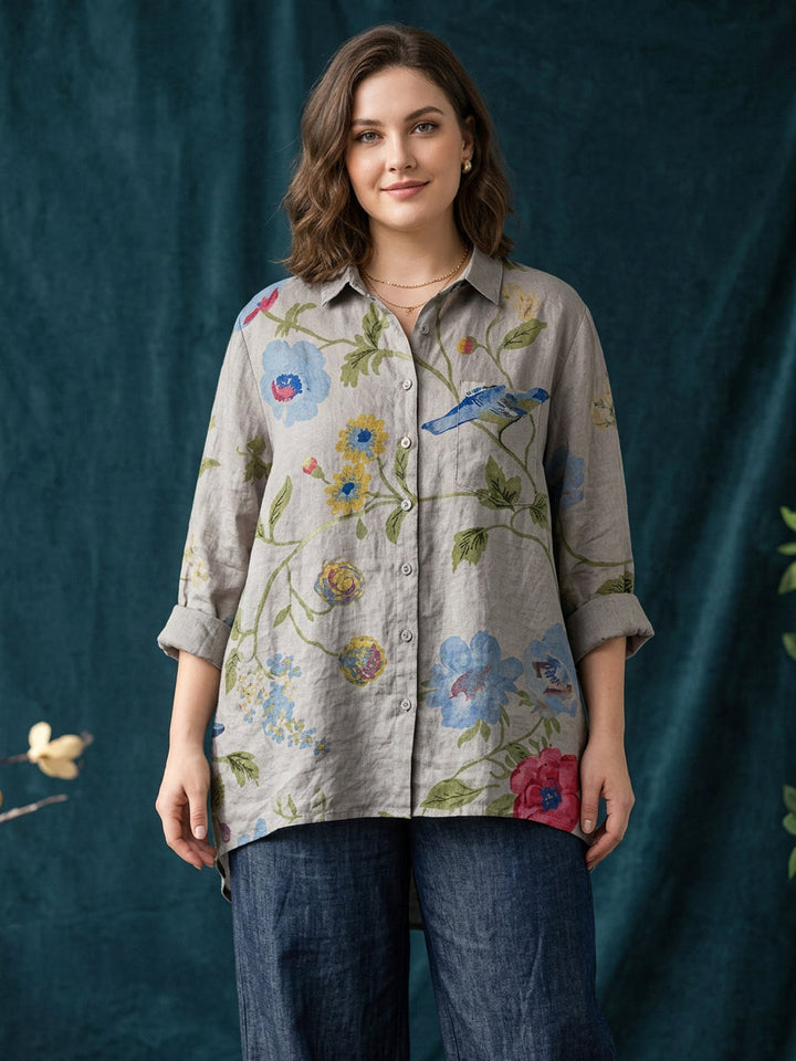 Bria | Blomstret Bluse