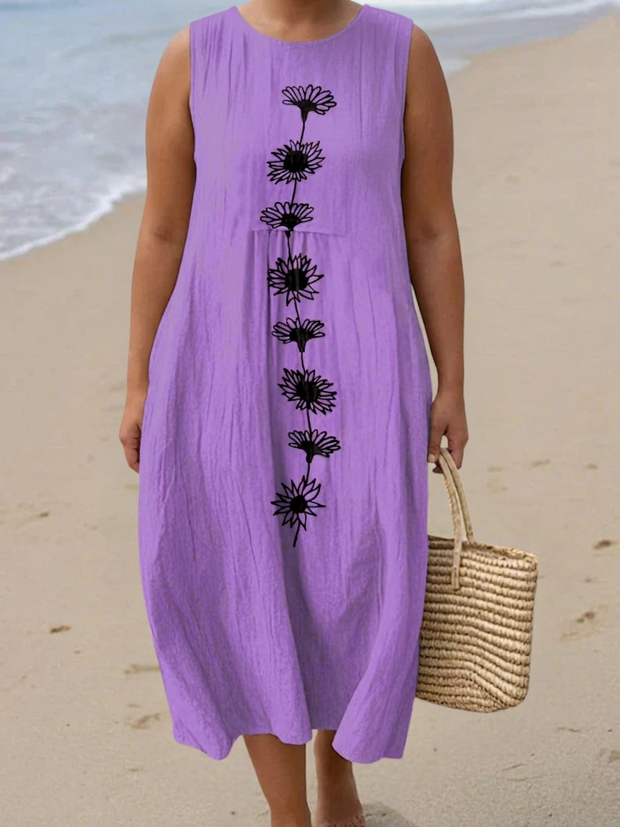 Freya Violet Bloom Midi Kjole