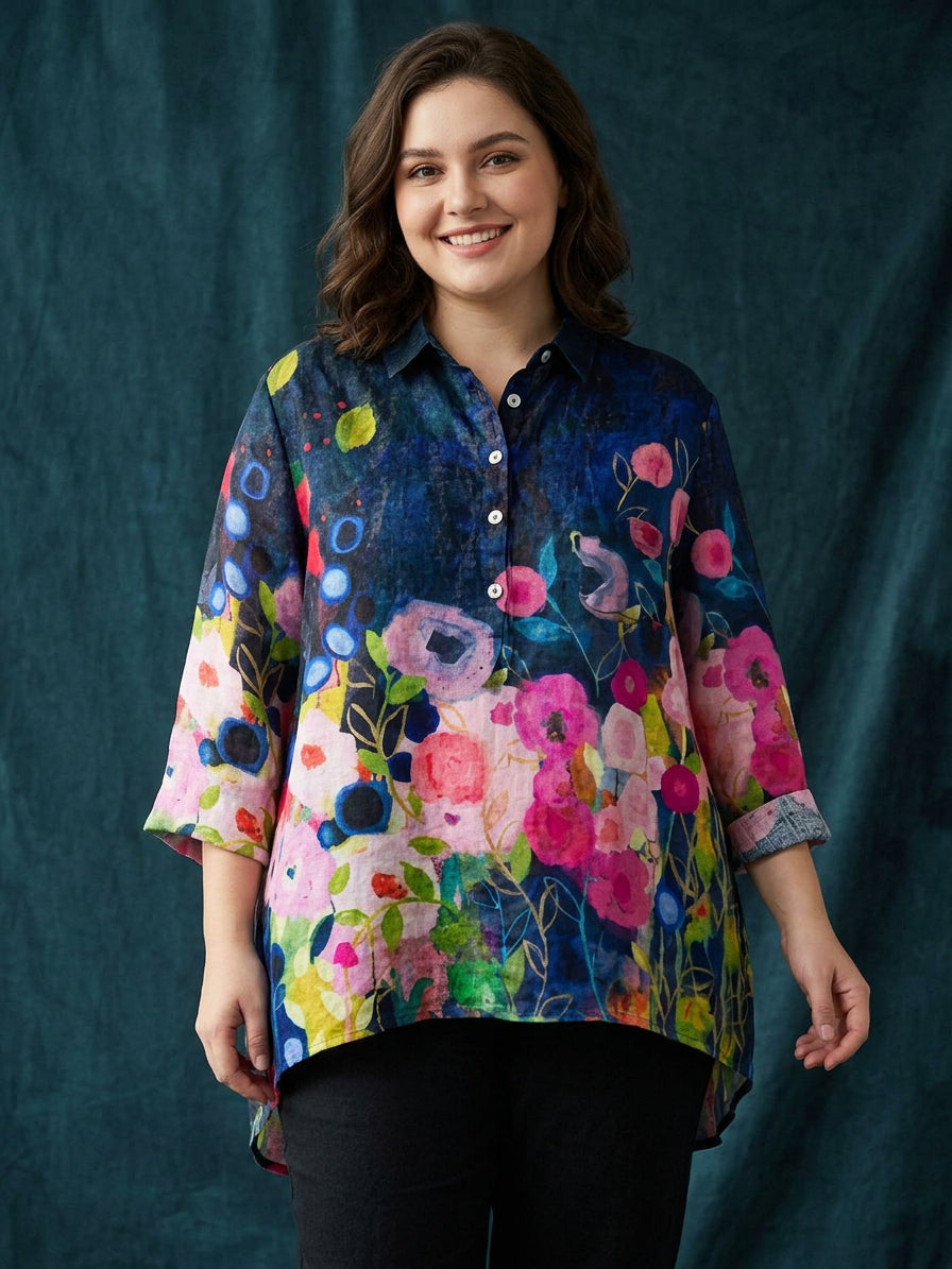 Bria | Blomstret Bluse