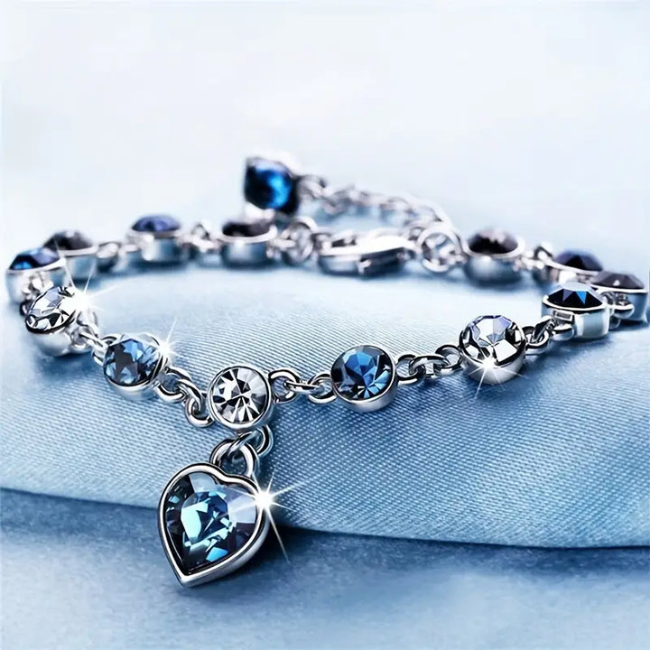 Heledd Heart Glow Armbånd | Hvidguld
