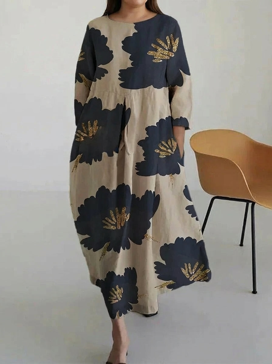 Kaia | Casual Cute Flory Print Kjole