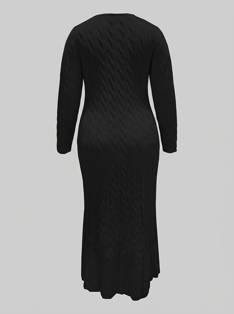 Mei | Cozy Cable-Knit Maxi Kjole