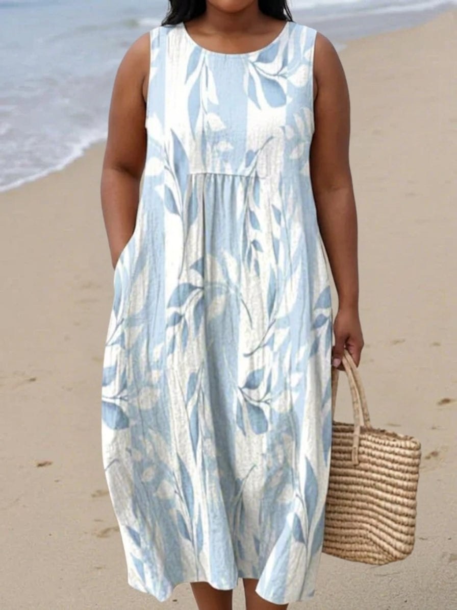 Fleur Leafy Midi Kjole