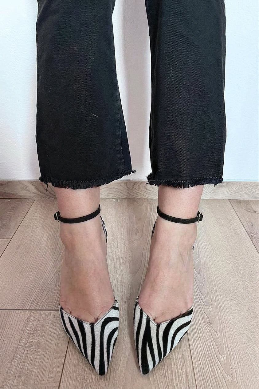 MIRABEL PRINT PUMPS MED ANKELREM