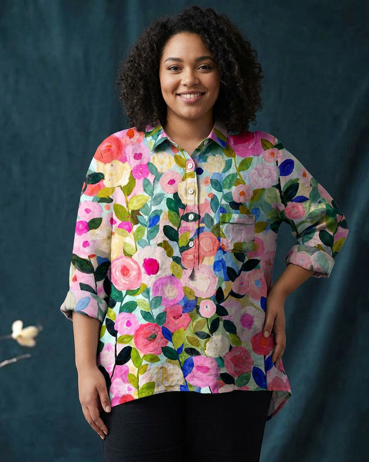 Bria | Blomstret Bluse