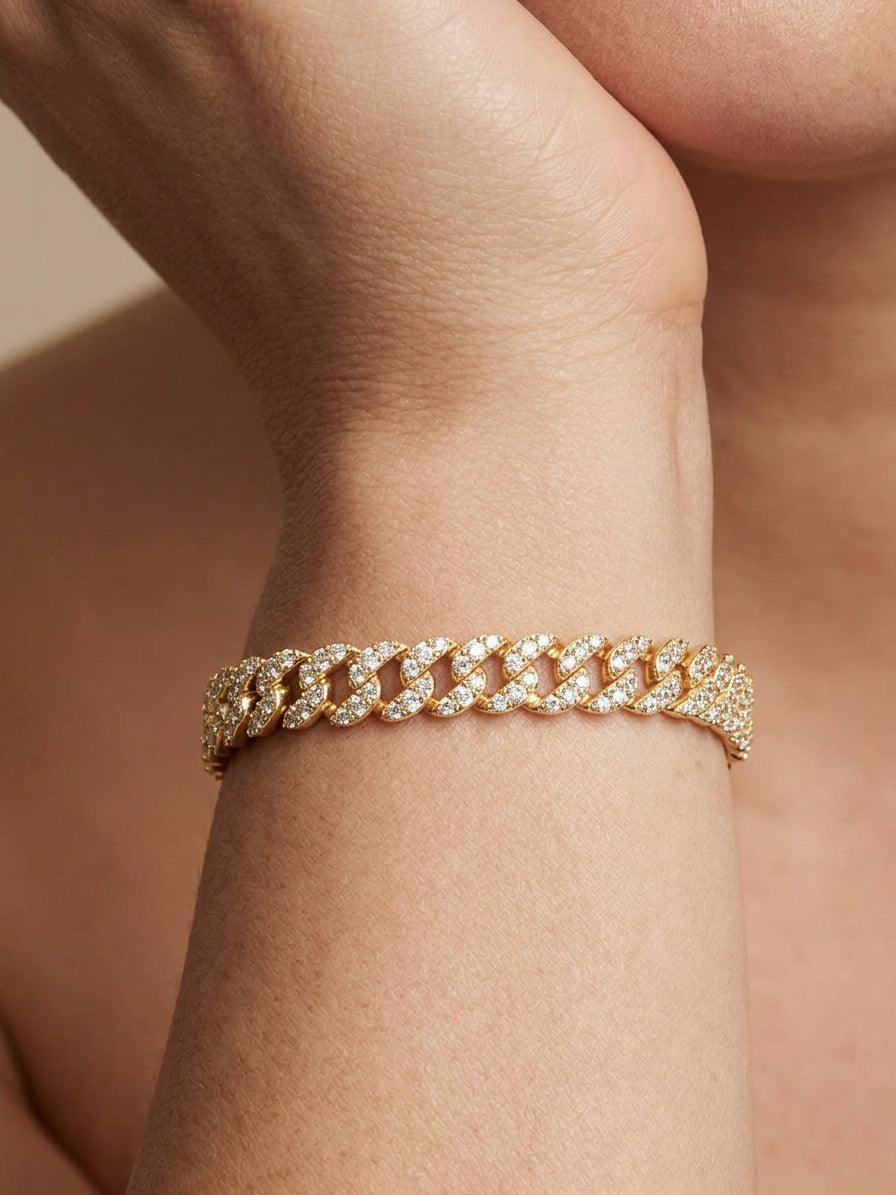 Cecily Cubansk Armbånd | Guld