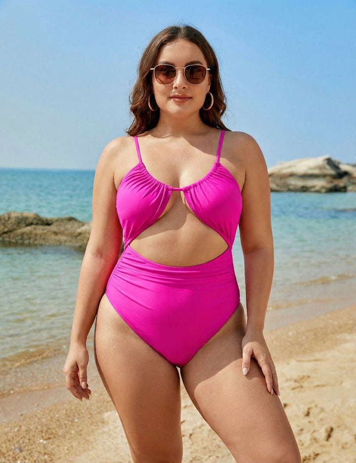 Nia | Én-delt Monokini med Udsparinger og Mavekontrol