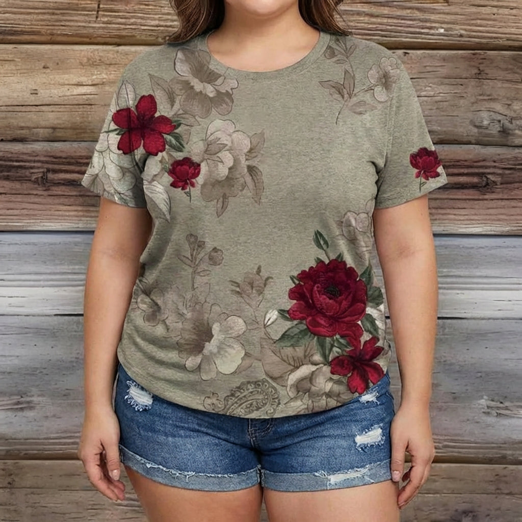 Vintage Floral Print T-Shirt