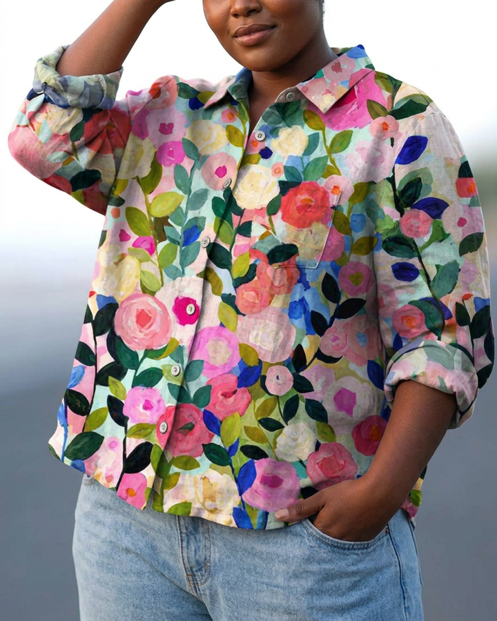 Bria | Blomstret Bluse