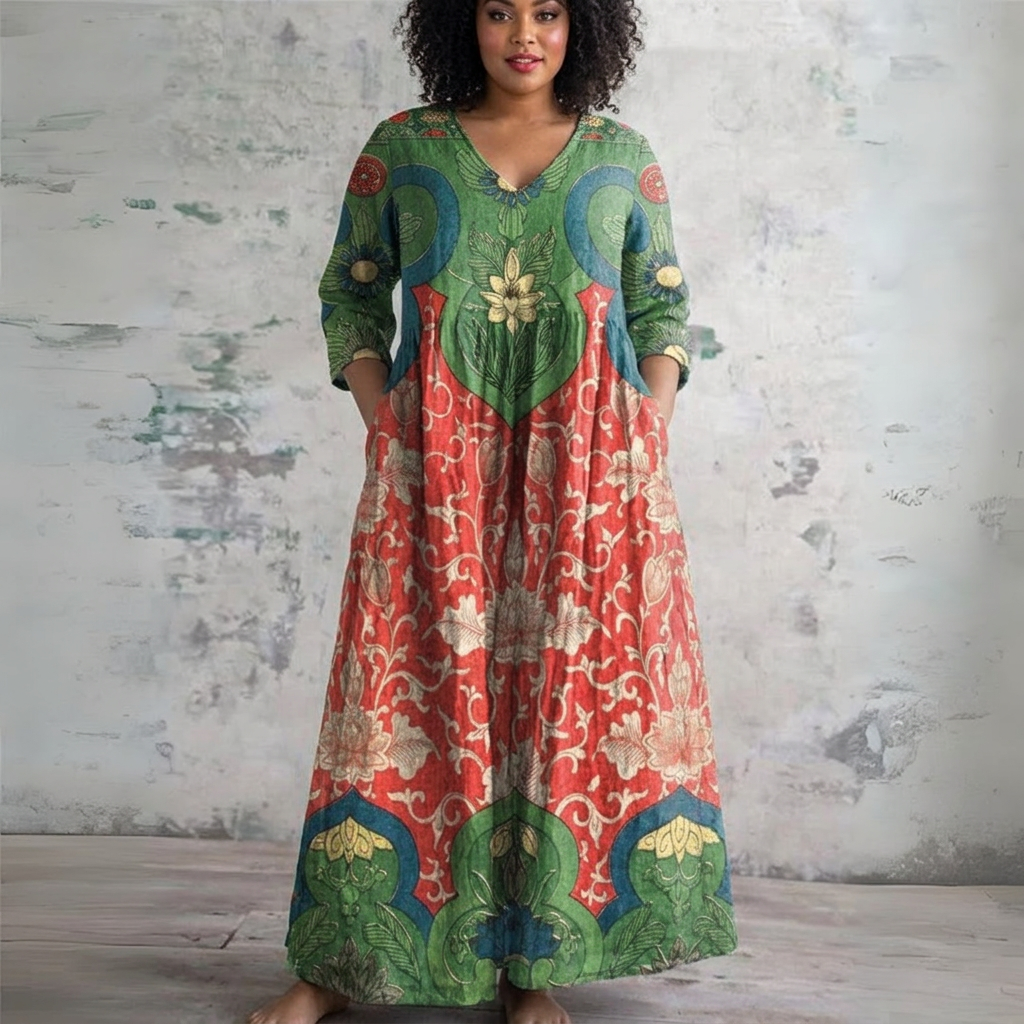 Rosanna | Vintage Blomster Maxi Kjole