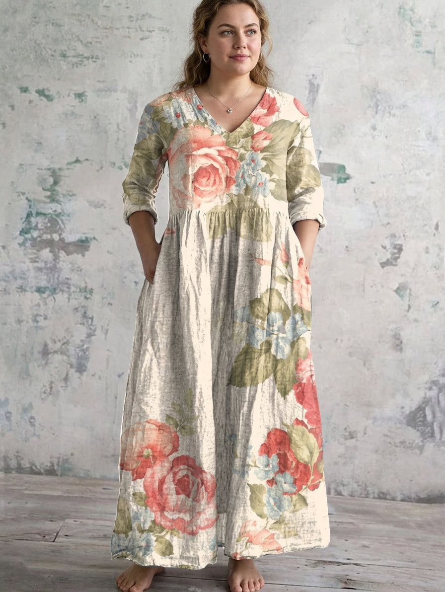 Honora | Blush Rose Maxi Kjole