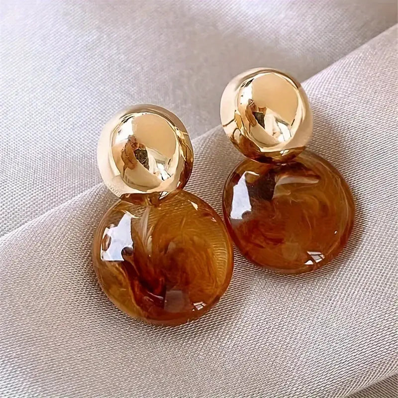 Lark Amber Drop Øreringe | Guld