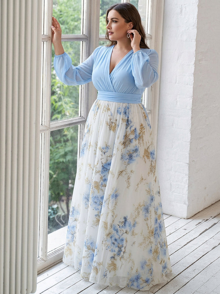 Alessia | Smuk Maxi Kjole med Blomsterprint