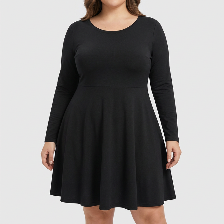 Anwen | Klassisk Langærmet Fit &amp; Flare Kjole