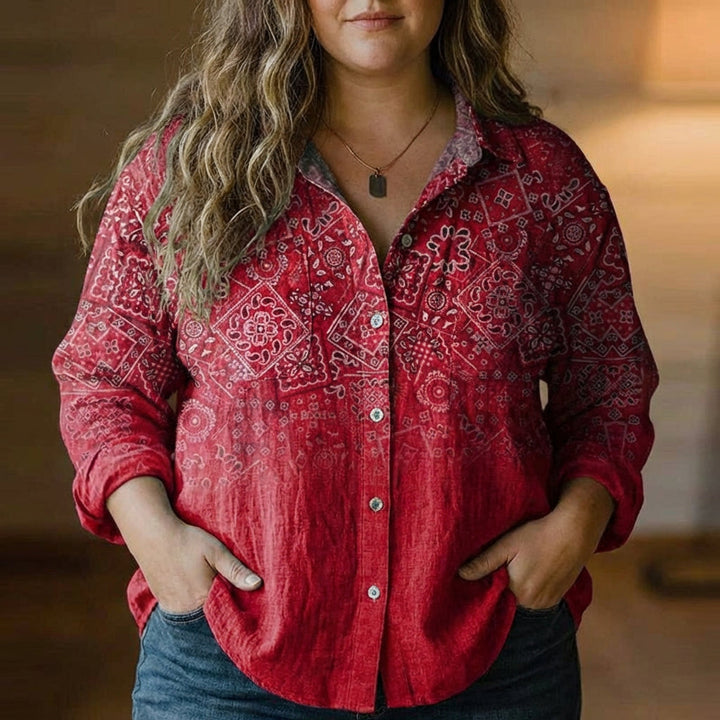 Posy | Boheme Mønster Vintage Bluse