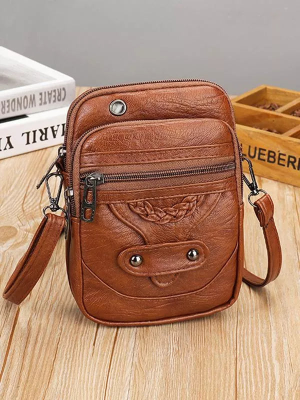 Liora - Vintage Læder Crossbody Taske