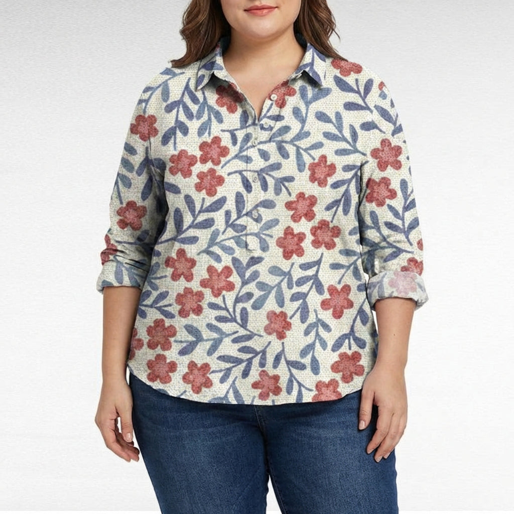 Saskia | Elegant Linned Sommerbluse