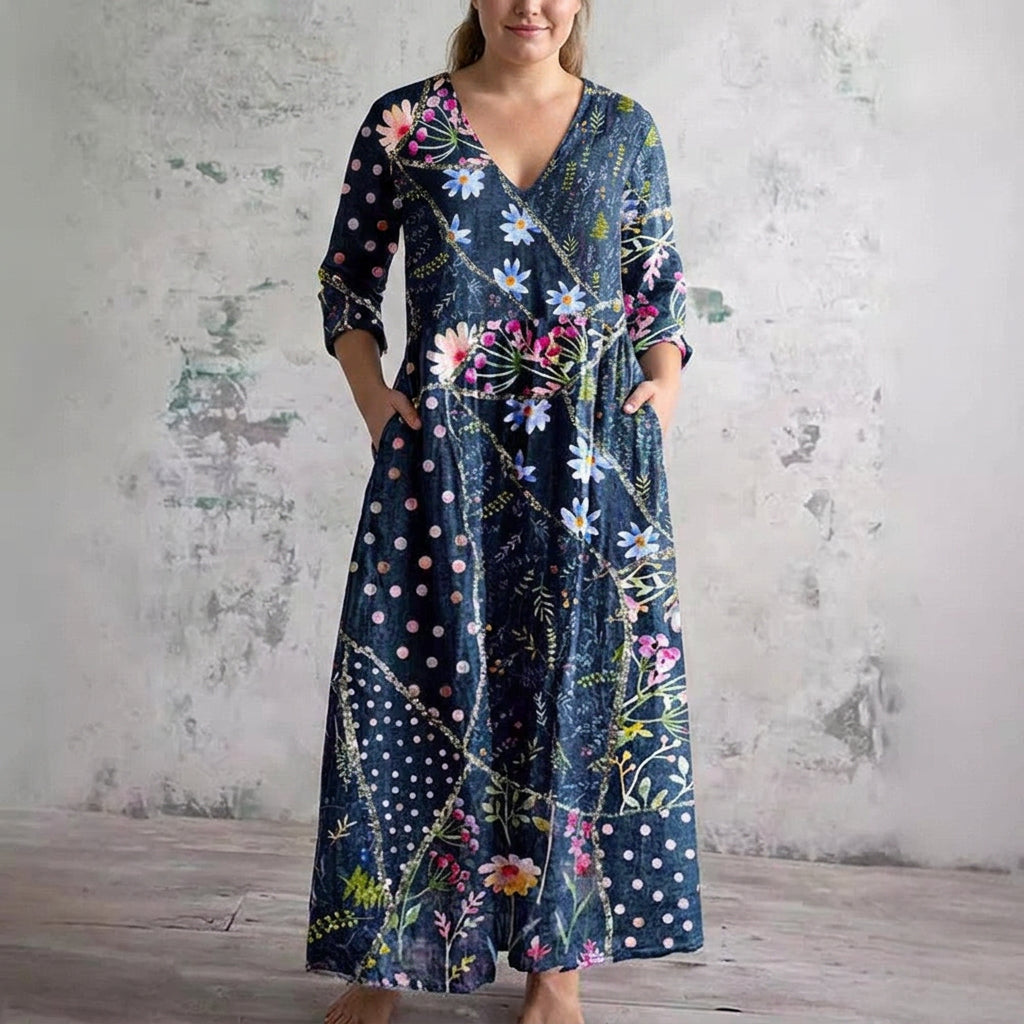 Nessa | Midnight Garden Maxi Kjole
