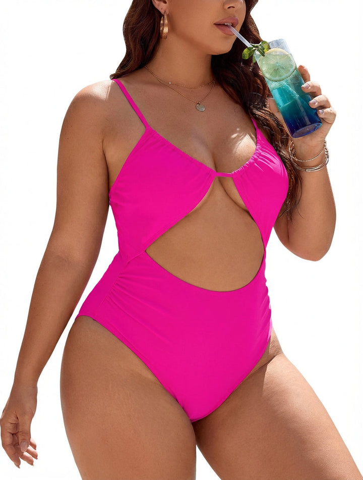 Nia | Én-delt Monokini med Udsparinger og Mavekontrol