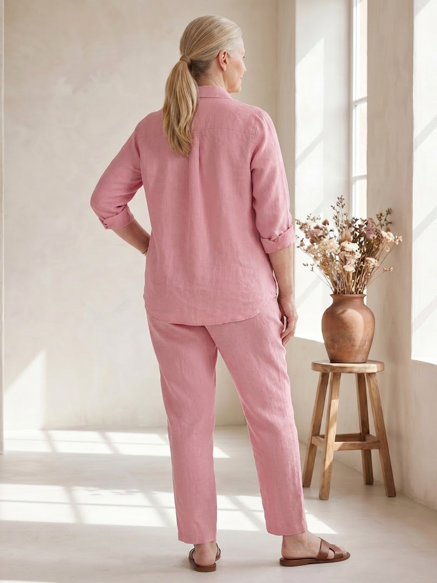 Paloma | Langærmet skjorte med tapered bukser sæt