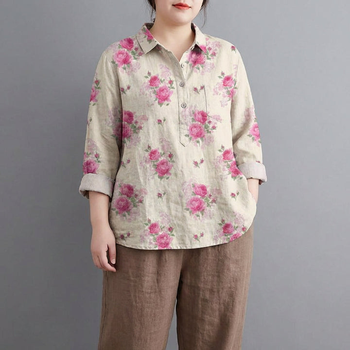 Saskia | Elegant Linned Sommerbluse