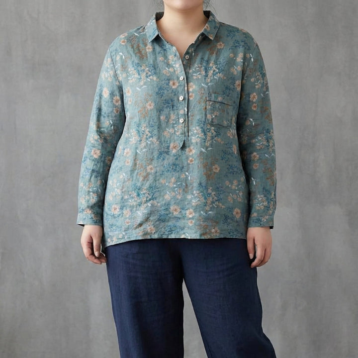 Saskia | Elegant Linned Sommerbluse