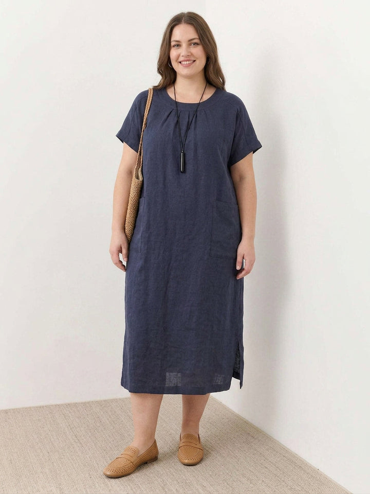 Saskia - Linned Midi Kjole