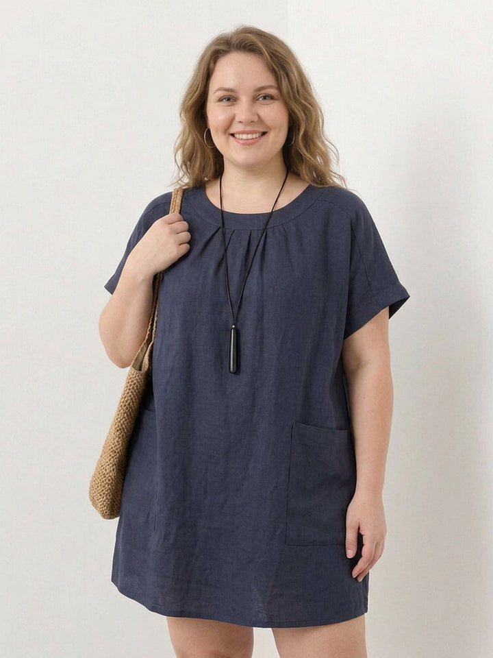 Saskia - Linned Midi Kjole