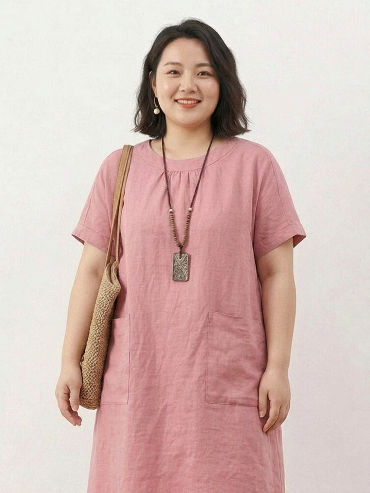 Saskia - Linned Midi Kjole