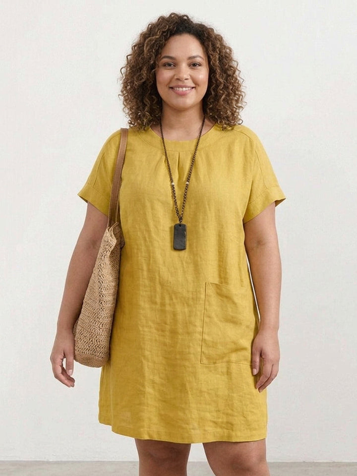 Saskia - Linned Midi Kjole
