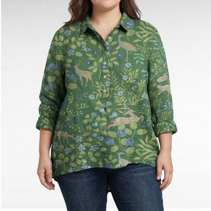 Saskia | Elegant Linned Sommerbluse