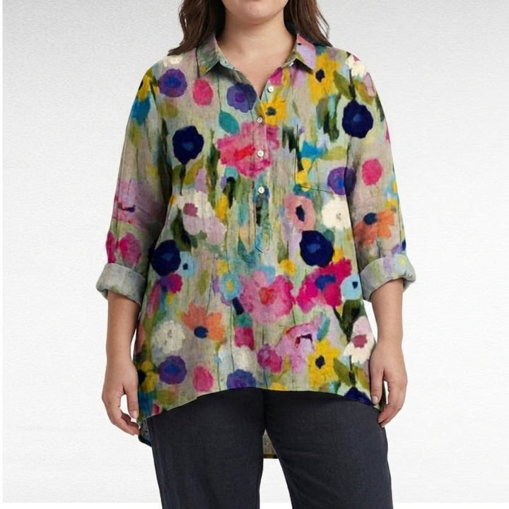 Saskia | Elegant Linned Sommerbluse