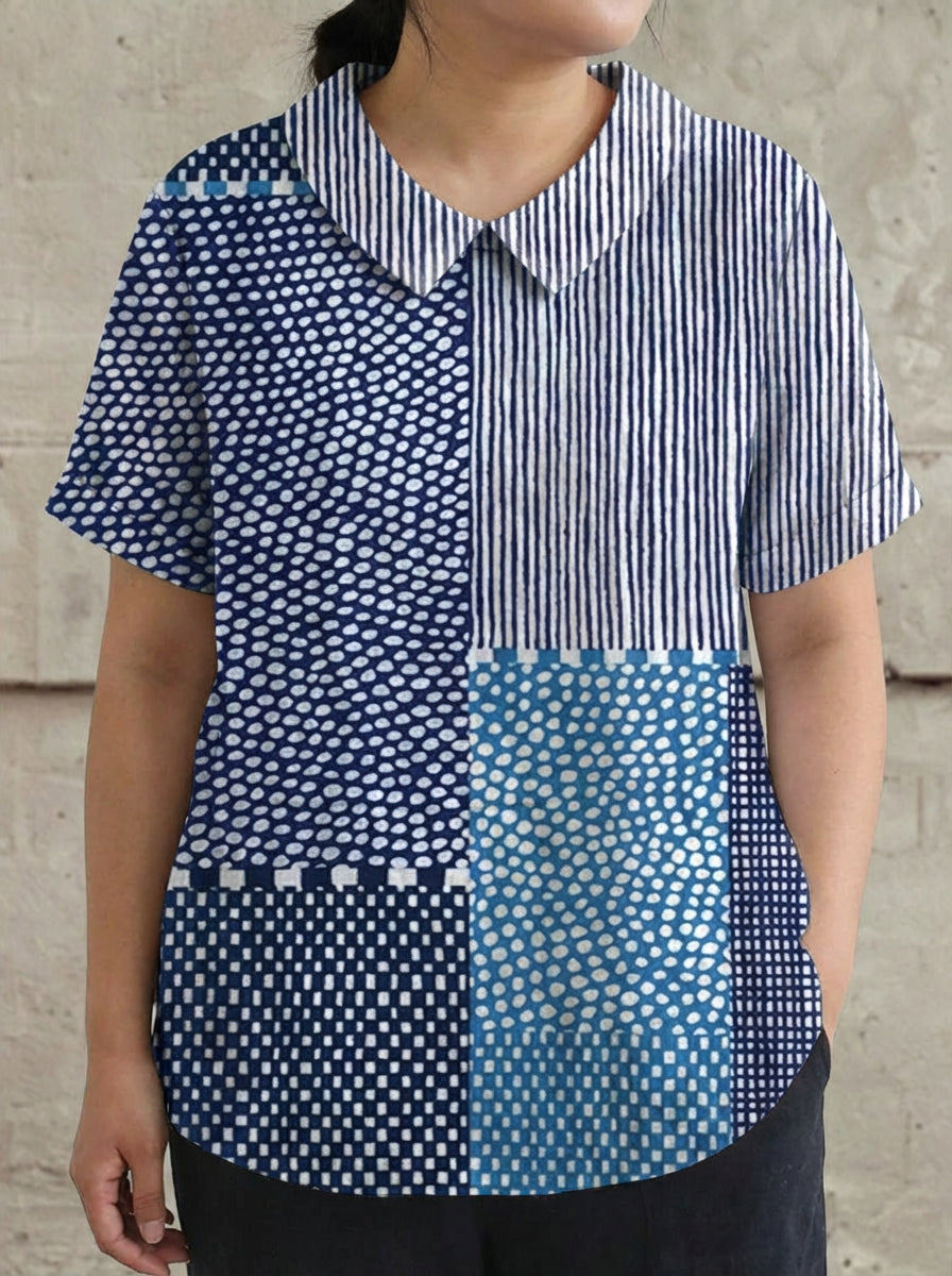 Carys | Patchwork Print Skjorte