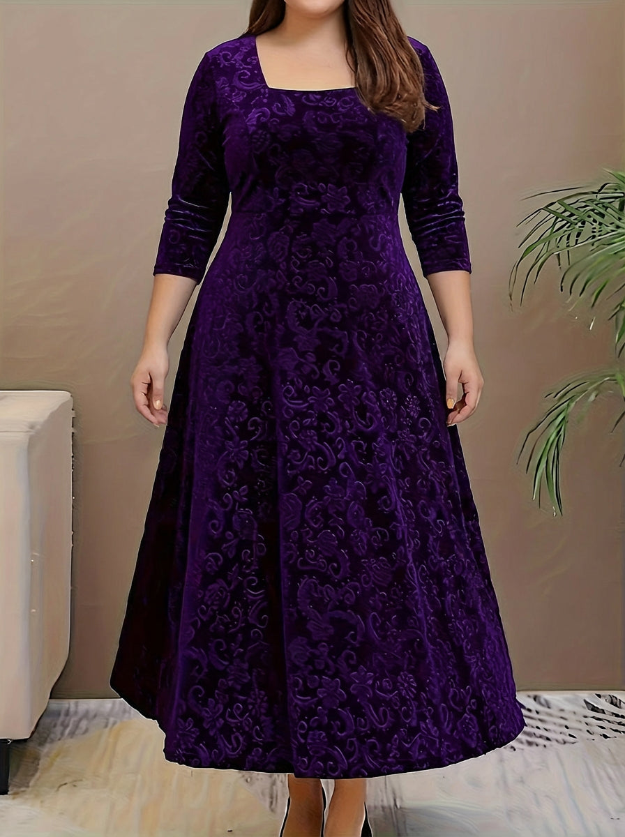 Evadne | Elegant Mønstret Maxi Kjole