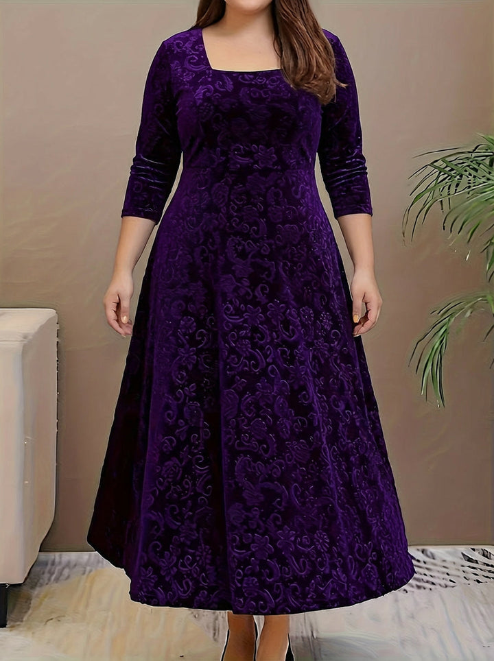 Evadne | Elegant Mønstret Maxi Kjole