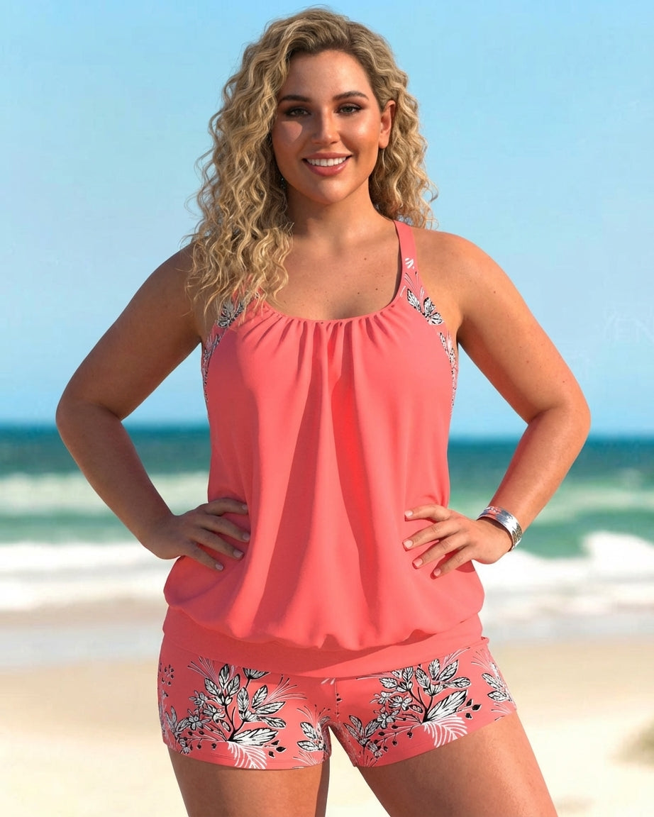 Eilwen | Klassisk Tankini med Blomsterprint