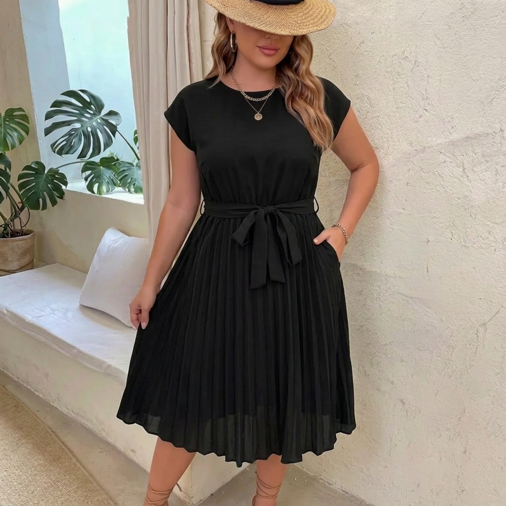 Delphine | Casual Sommer Midi Kjole