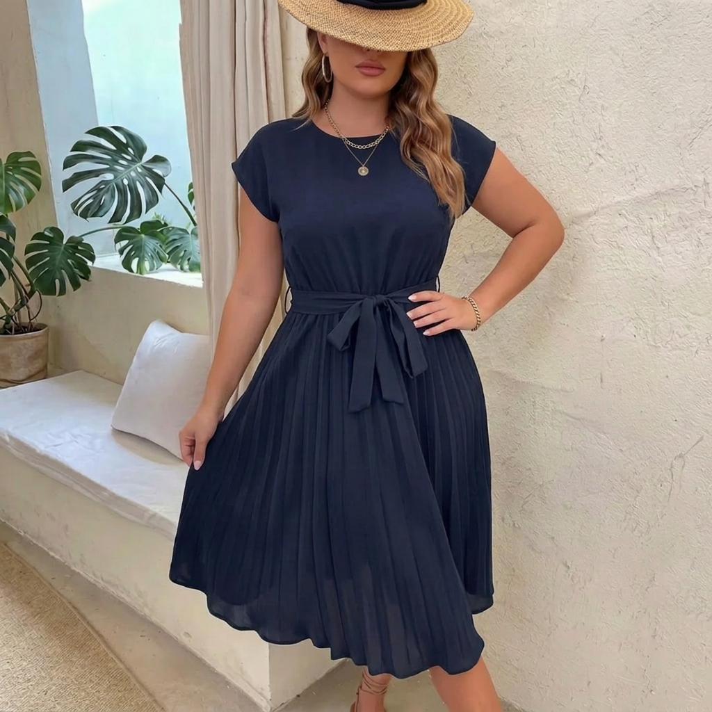 Delphine | Casual Sommer Midi Kjole
