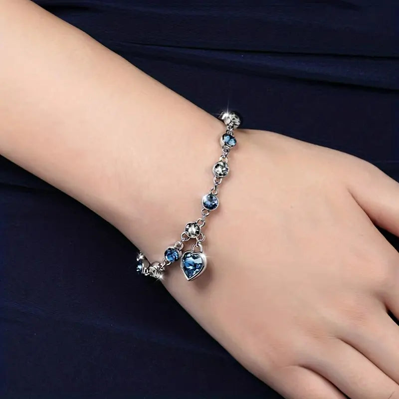 Heledd Heart Glow Armbånd | Hvidguld