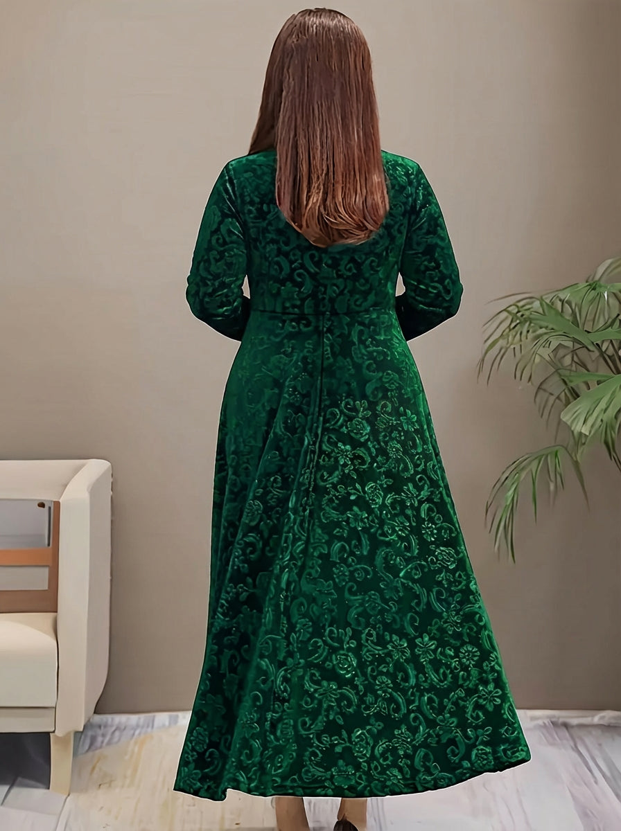 Evadne | Elegant Mønstret Maxi Kjole