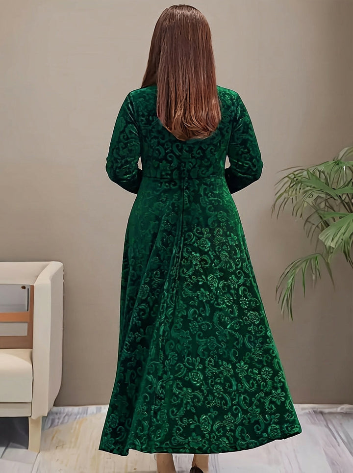 Evadne | Elegant Mønstret Maxi Kjole