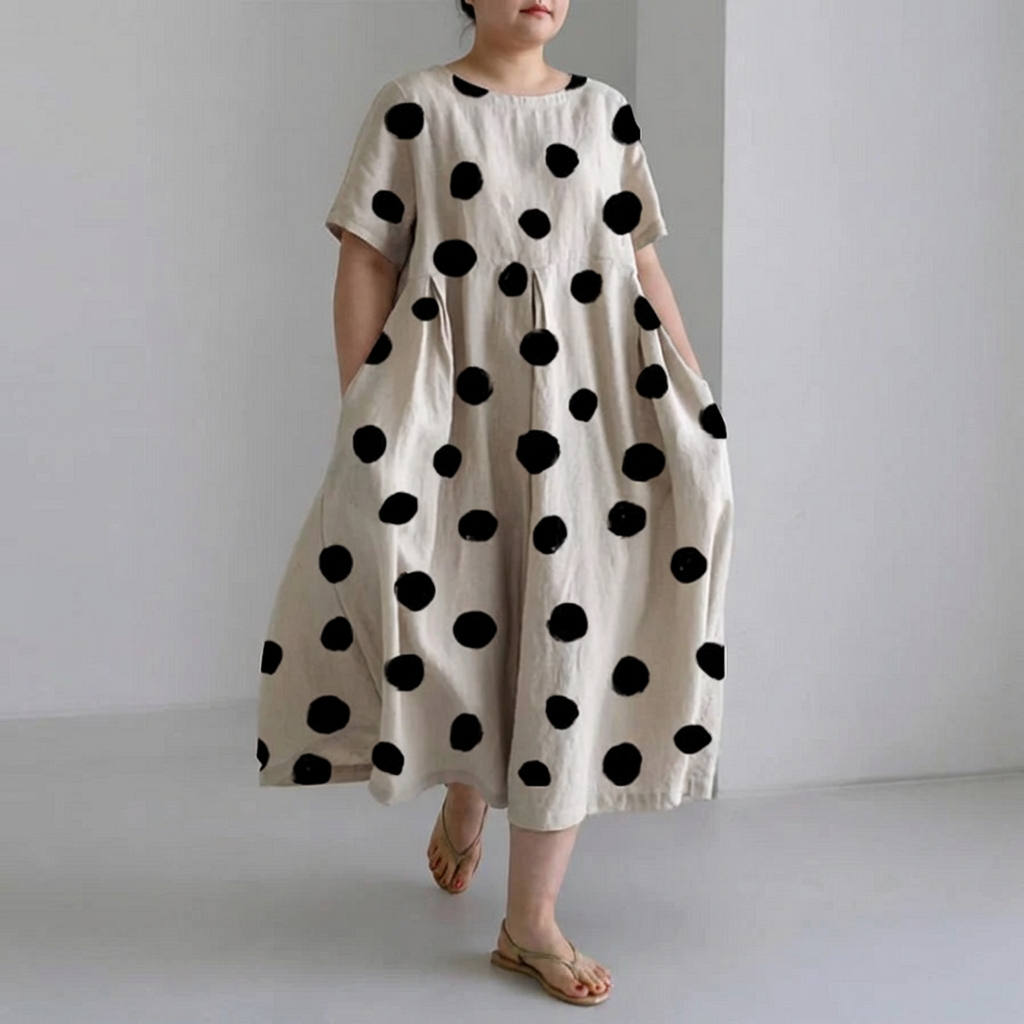 Hana | Casual Polka Dot Print Kjole