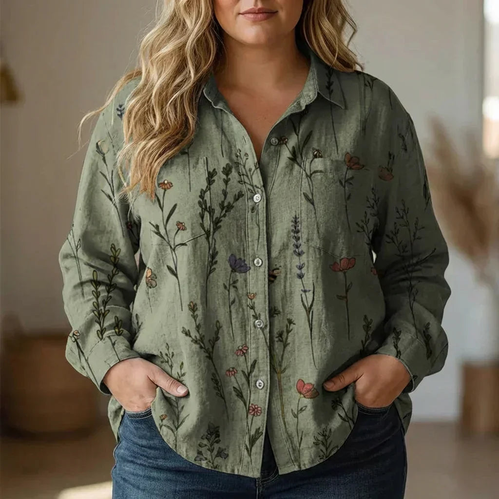 Posy | Boheme Mønster Vintage Bluse