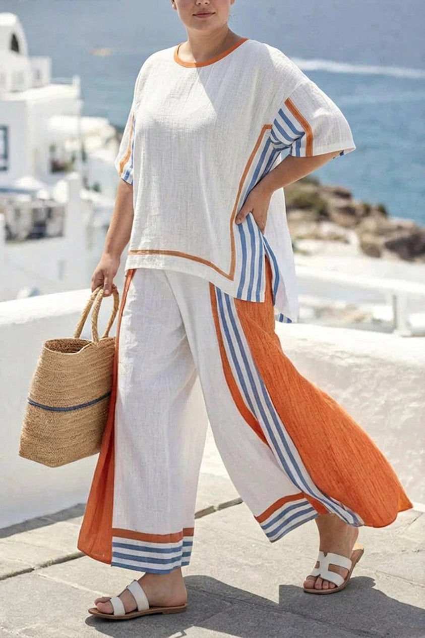 Mireille | Sunset Stripe Coastal Set