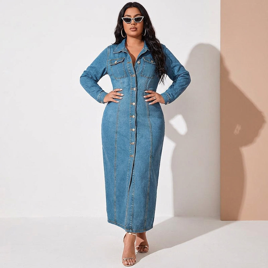 Wanda Denim Cardigan Kjole